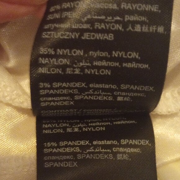 Bebe dress blk & wte long sleeve v sheer front laced mesh mini zip back S Nwt - Picture 8 of 9